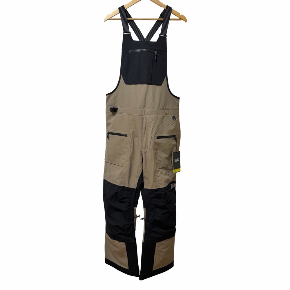 Mountain Hardwear Mens First Tracks Bib Pant Size S SHORT Dunes Black Outdoors